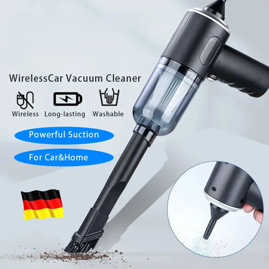 9000Pa Wireless Car Vacuum Cleaner — USB Charging, Wet & Dry, 120W